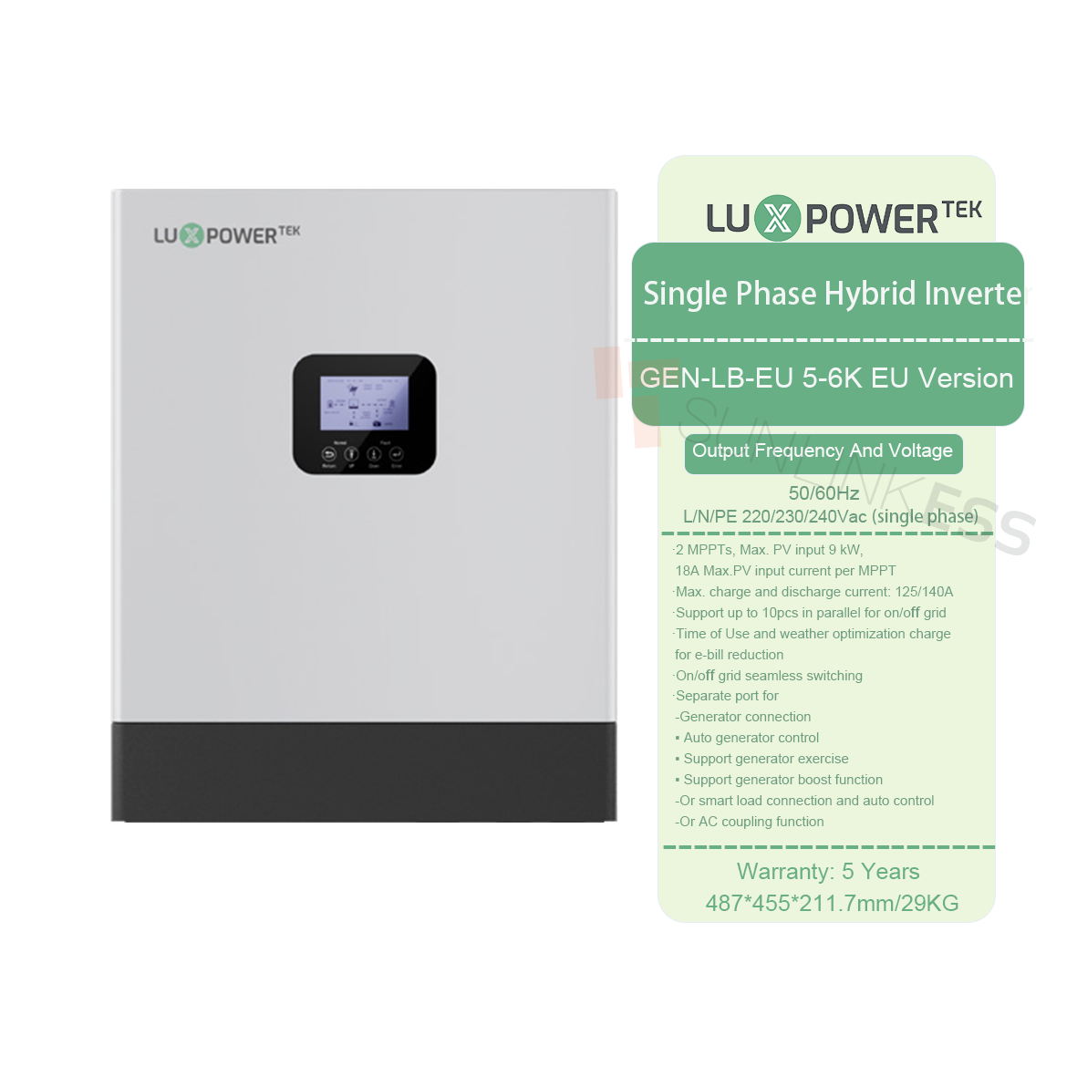 Luxpower Gen-LB-EU 3-6K Hybrid solenergi-inverter